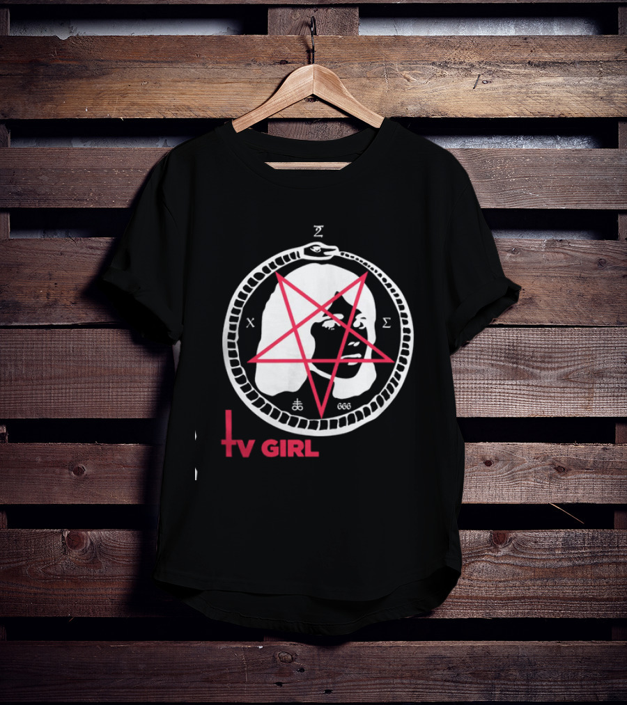 TV Girl Satanic Pentagram Serpent T-Shirt