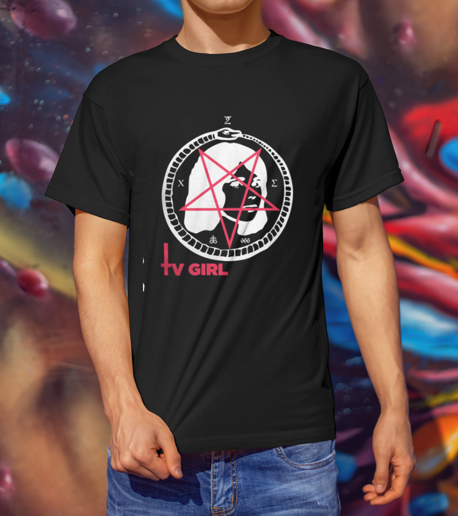 TV Girl Satanic Pentagram Serpent T-Shirt