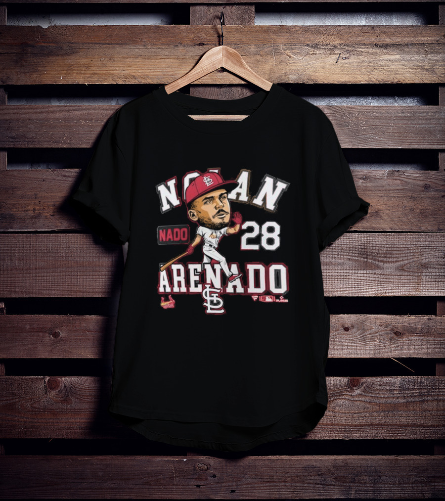 Nolan Arenado St. Louis Cardinals 28 Caricature Nado T-Shirt