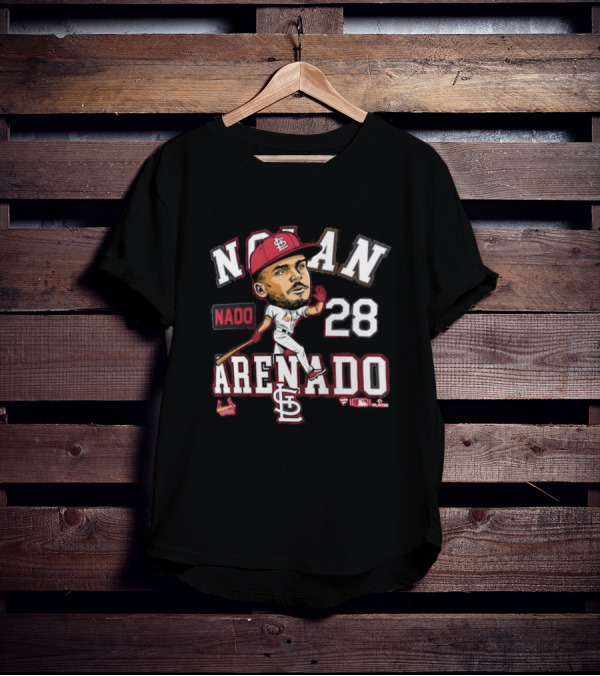 Nolan Arenado St. Louis Cardinals 28 Caricature Nado T-Shirt