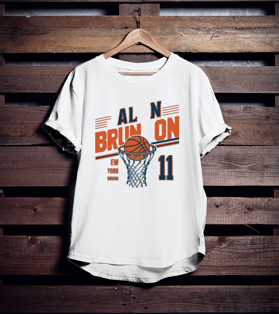 Jalen Brunson New York Knicks Basketball Net Number 11 T-Shirt