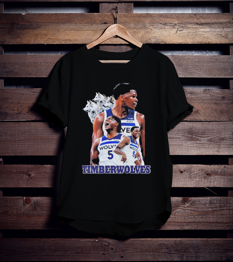 Minnesota Timberwolves Anthony Edwards Basketball Stars Wolves T-Shirt