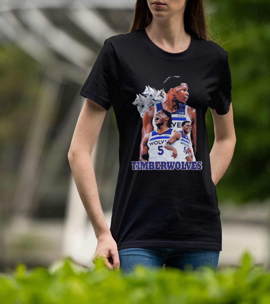 Minnesota Timberwolves Anthony Edwards Basketball Stars Wolves T-Shirt