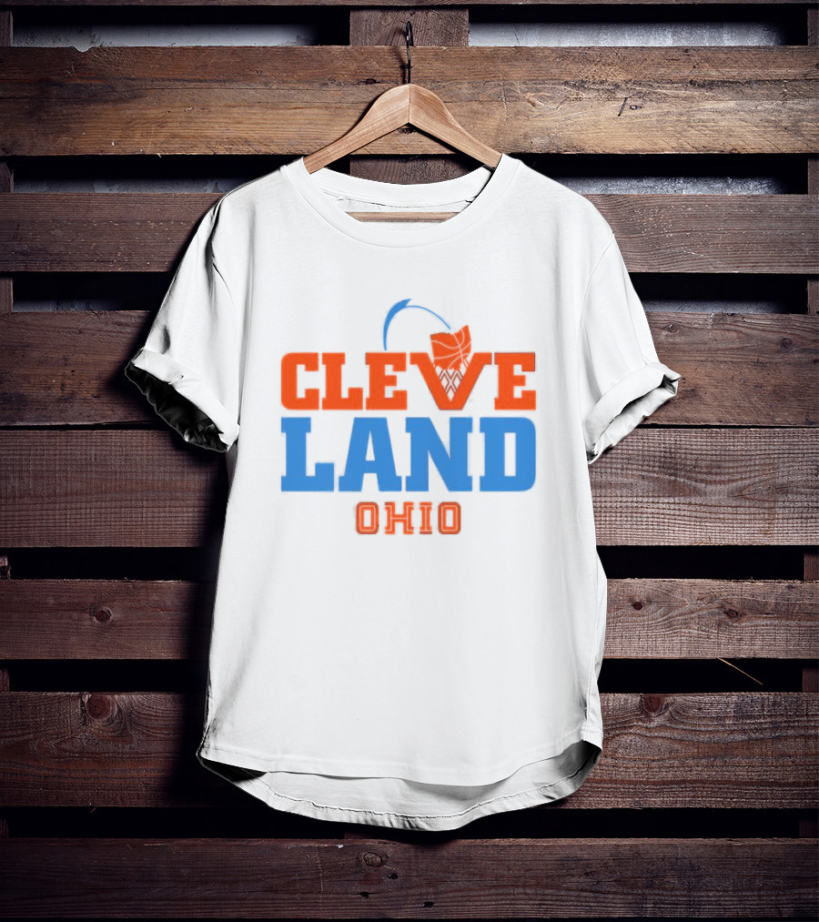Cleveland Ohio Basketball Net T-Shirt