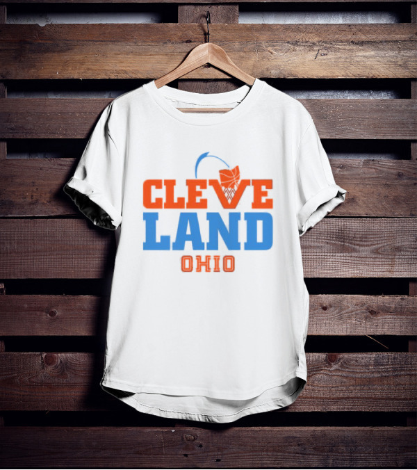Cleveland Ohio Basketball Net T-Shirt