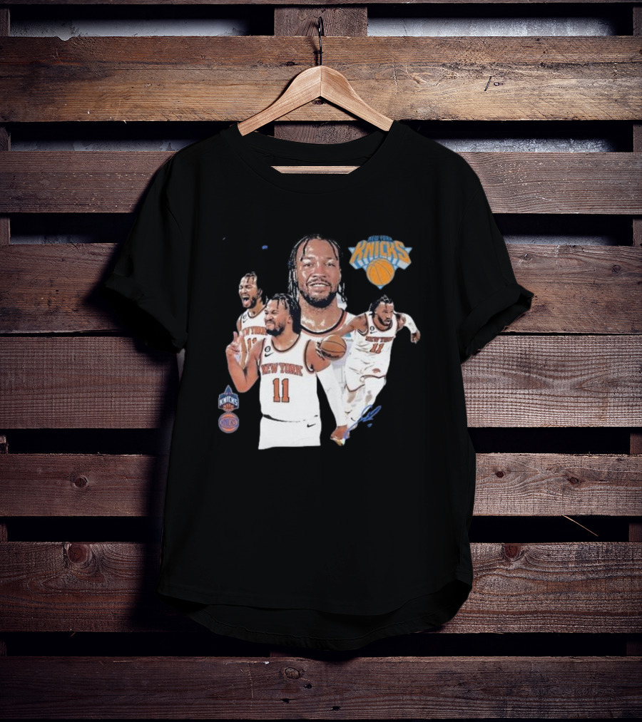 New York Knicks Jalen Brunson 11 Signature Basketball Action Moments T-Shirt