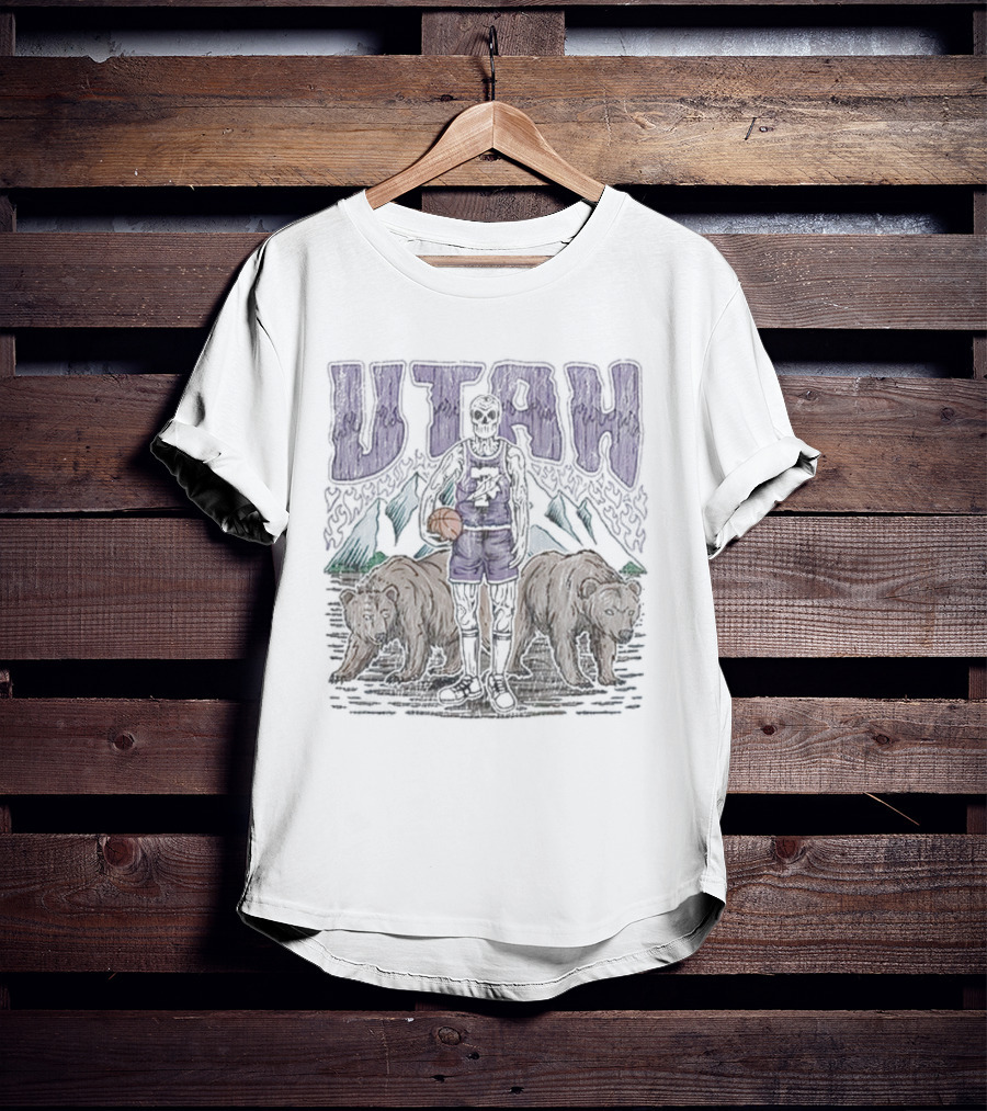 Utah Dead Threads Basketball Bears Mountains T-Shirt
