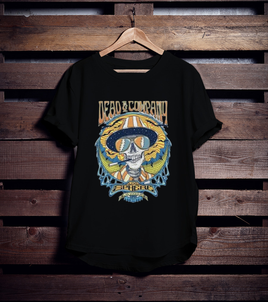 Dead And Company Live Sphere Las Vegas Sun Hat Skull T-Shirt