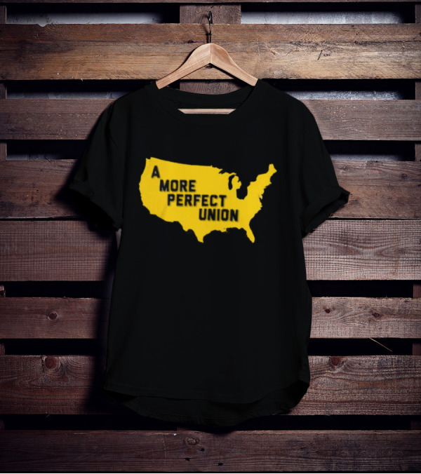 Michigan Wolverines A More Perfect Union Map T-Shirt