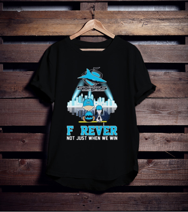 Peanut Snoopy Charlie Brown Cronulla Sutherland Sharks Forever Not Just When We Win T-Shirt
