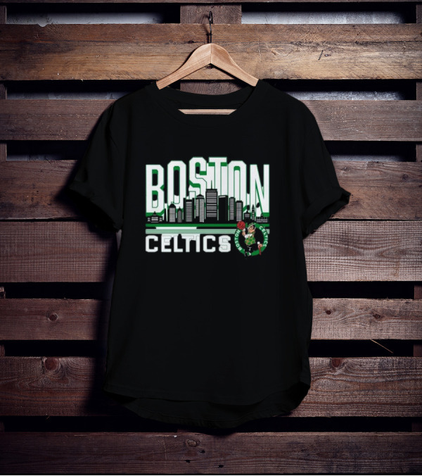 Boston Celtics NBA Basketball Skyline T-Shirt