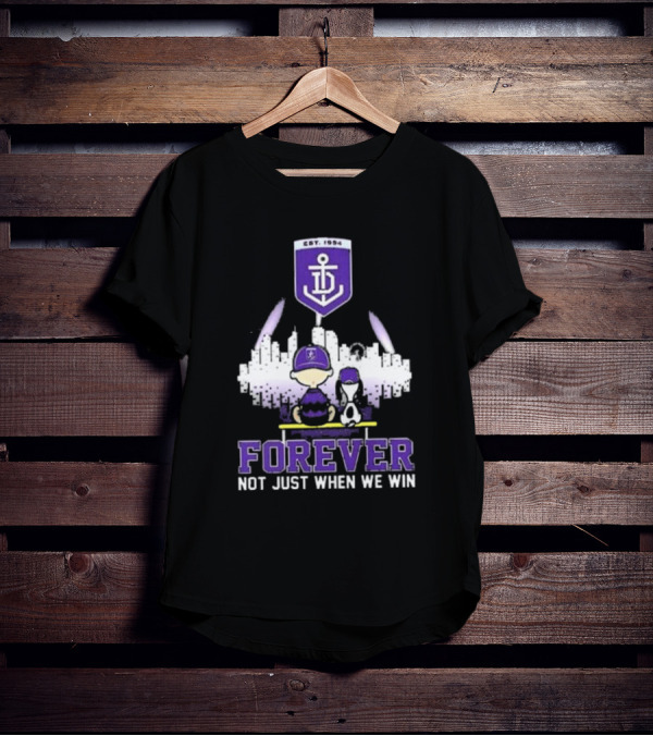 Peanuts Snoopy And Charlie Brown Fremantle Dockers Forever Not Just When We Win T-Shirt