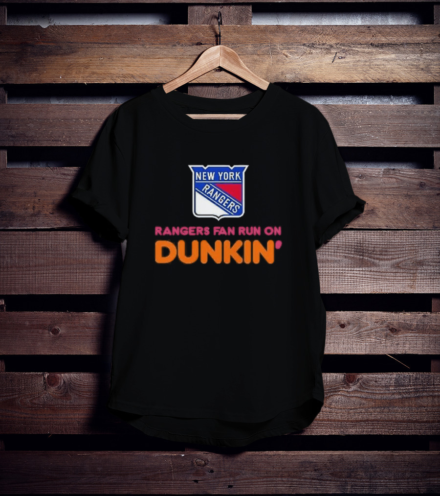 New York Rangers Fan Run On Dunkin T-Shirt