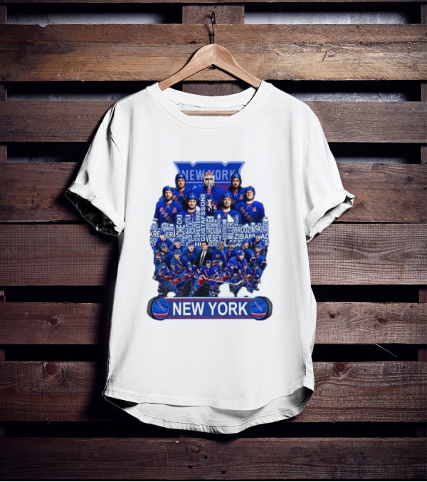 New York Rangers Hockey Team Players Skyline Names T-Shirt