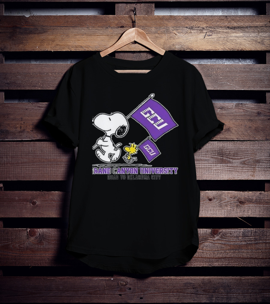 Snoopy GCU Road To Oklahoma City Grand Canyon University Peanuts Woodstock T-Shirt