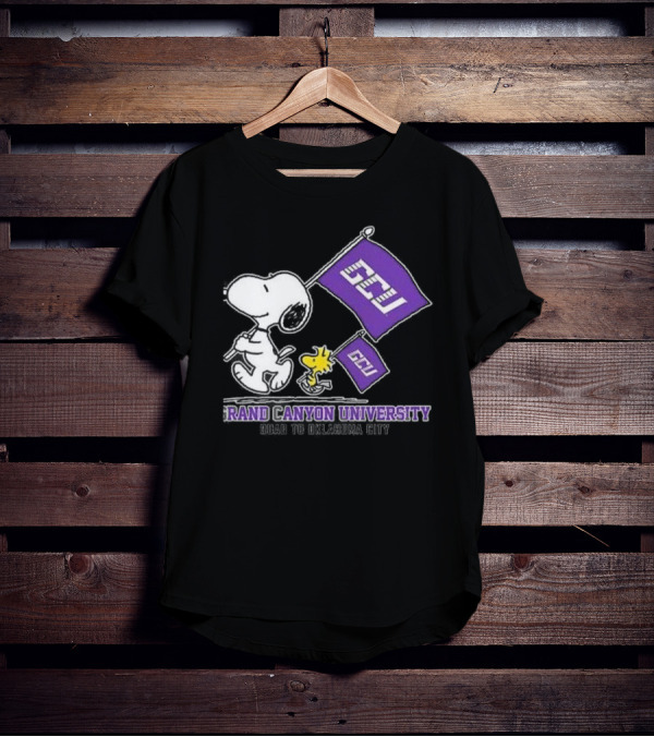 Snoopy GCU Road To Oklahoma City Grand Canyon University Peanuts Woodstock T-Shirt