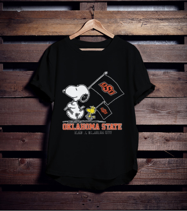 Snoopy Woodstock Oklahoma State OSU Road To Oklahoma City T-Shirt