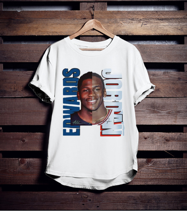 Edwards Jordan Basketball Signatures Split Face T-Shirt