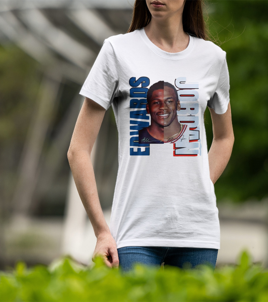 Edwards Jordan Basketball Signatures Split Face T-Shirt