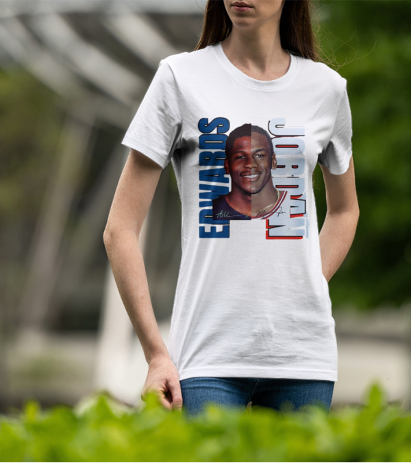 Edwards Jordan Basketball Signatures Split Face T-Shirt