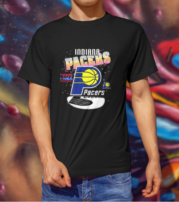 Indiana Pacers 1995 NBA Playoffs Retro Logo And Stars T-Shirt