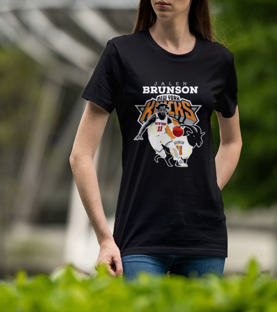 Jalen Brunson New York Knicks Goat Player T-Shirt