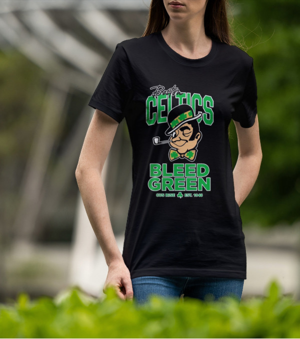 Boston Celtics Gus Rise Bleed Green Basketball Est 1946 T-Shirt