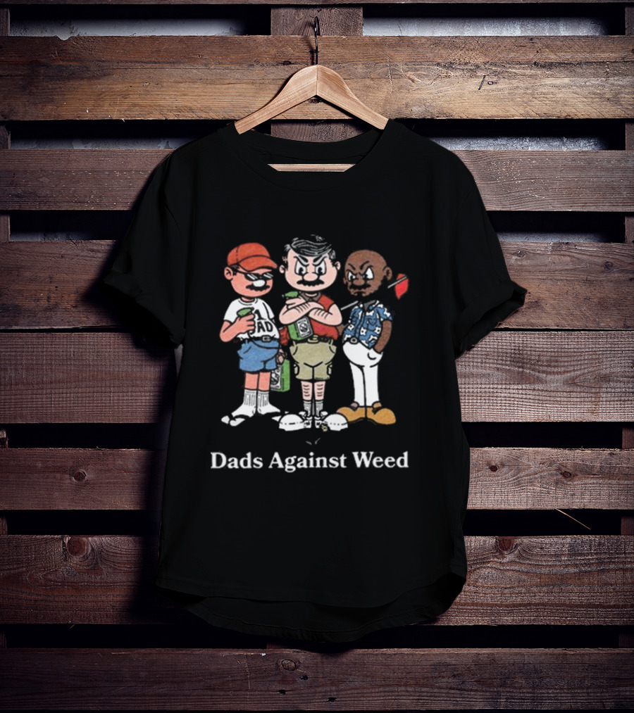 Dads Against Weed Cartoon Nostalgic Comic T-Shirt