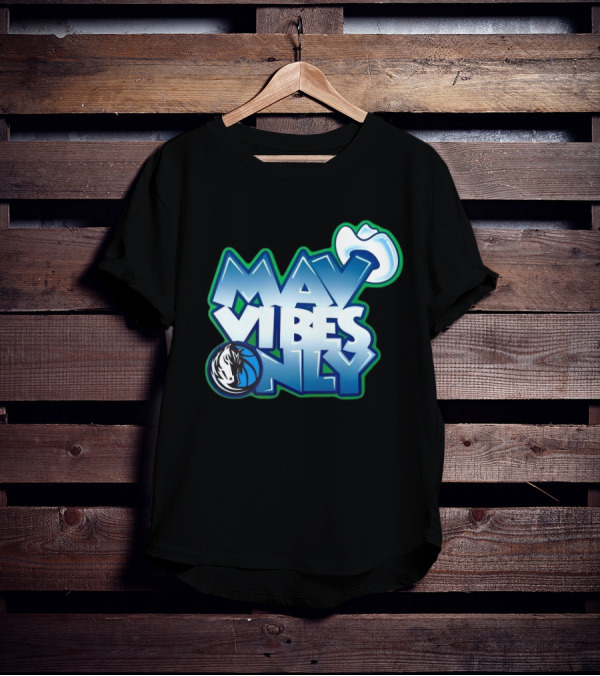 Mav Vibes Only Dallas Mavericks Basketball Logo Cowboy Hat T-Shirt