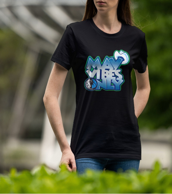 Mav Vibes Only Dallas Mavericks Basketball Logo Cowboy Hat T-Shirt