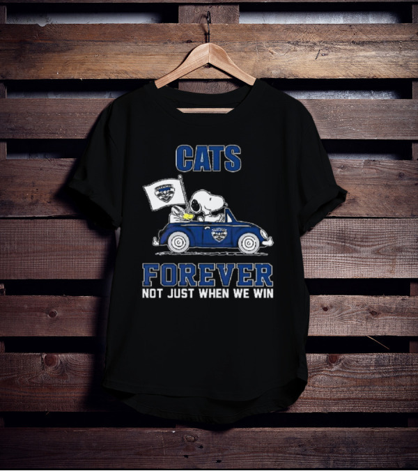 Snoopy Driving Geelong Cats Forever Not Just When We Win T-Shirt