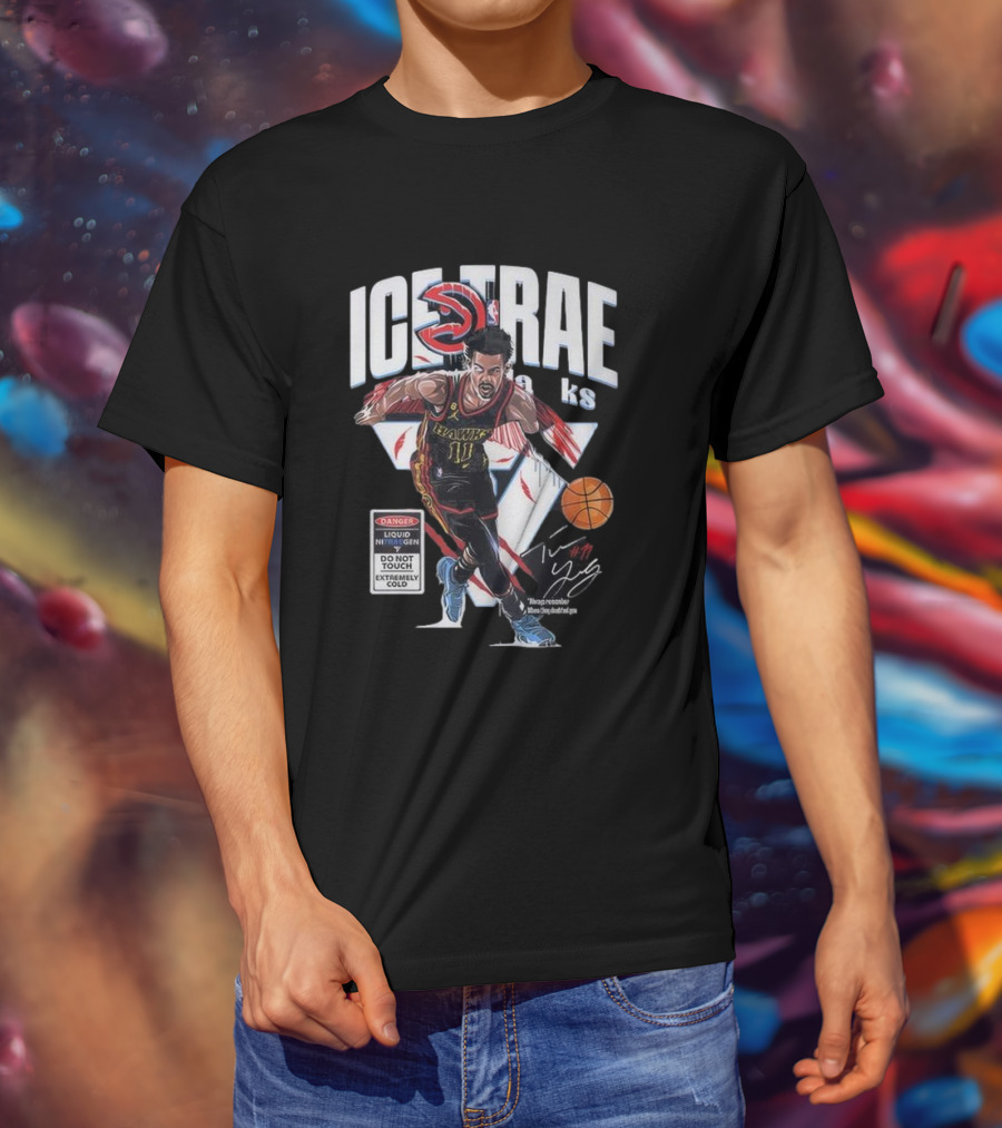 ICE TRAE Atlanta Hawks Basketball Team Trae Young Star Signature T-Shirt