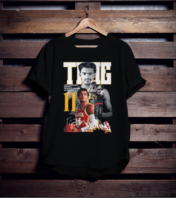 Trae Young Atlanta Hawks Basketball Star True Signature T-Shirt