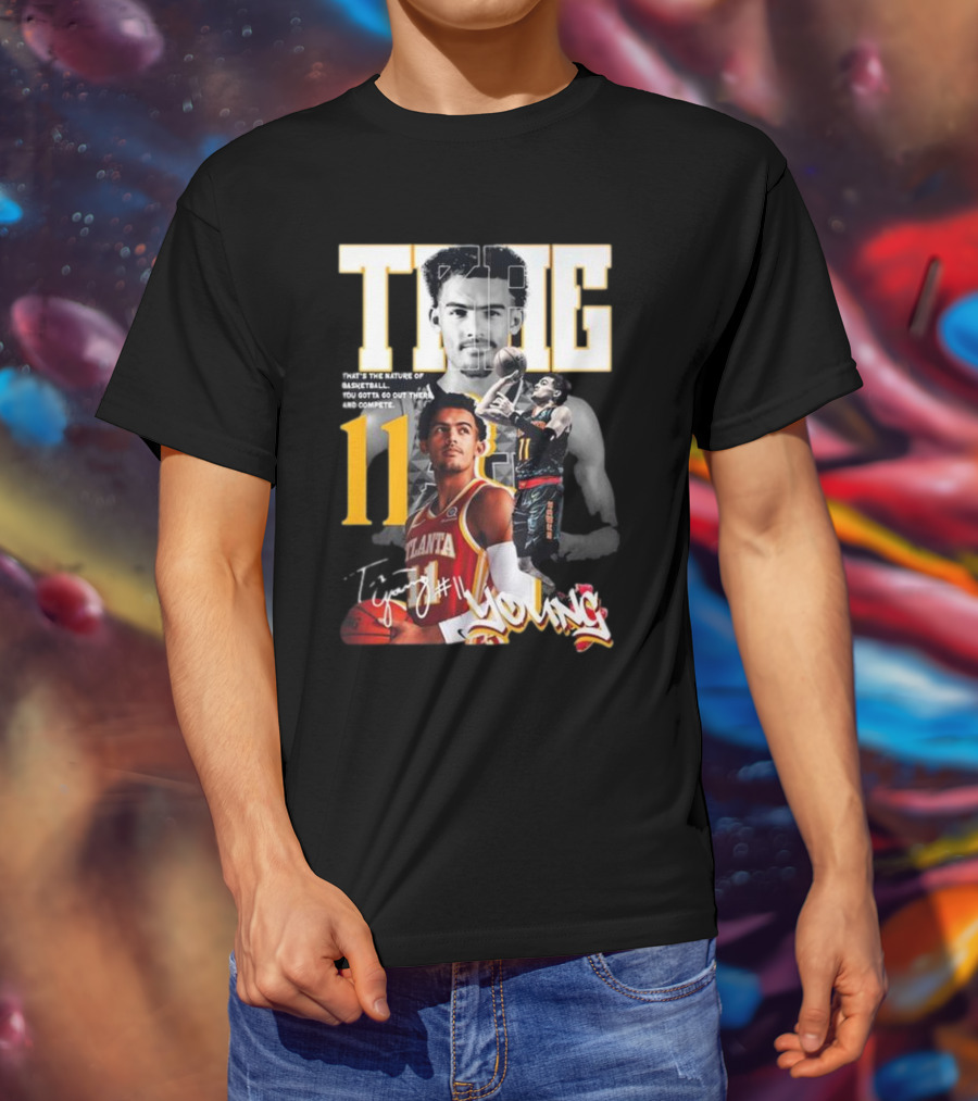 Trae Young Atlanta Hawks Basketball Star True Signature T-Shirt