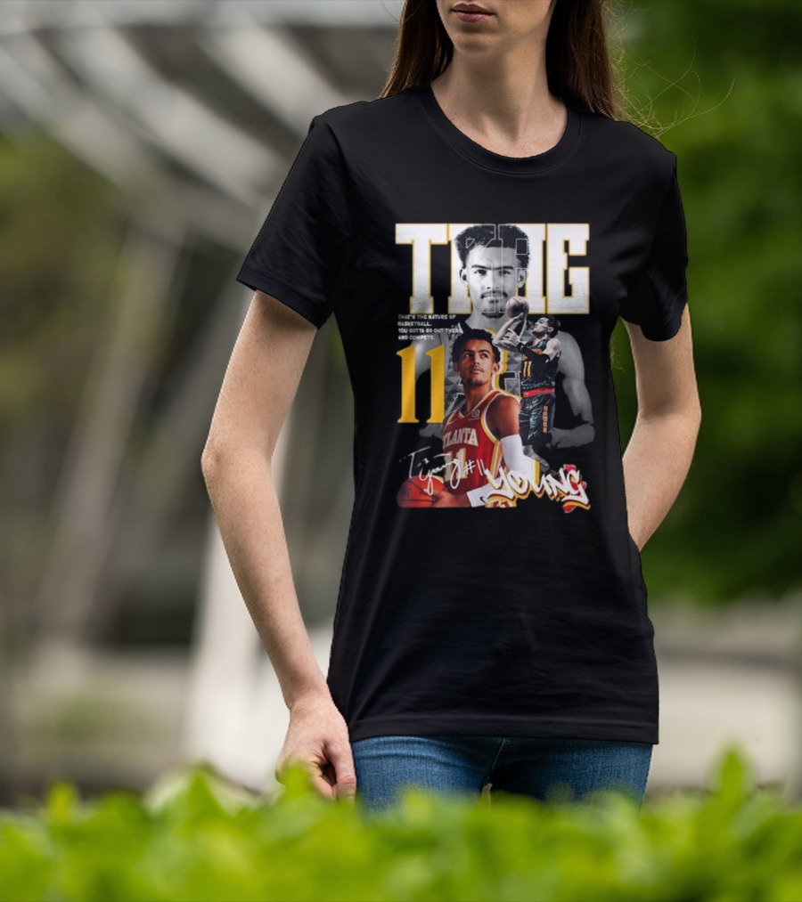 Trae Young Atlanta Hawks Basketball Star True Signature T-Shirt