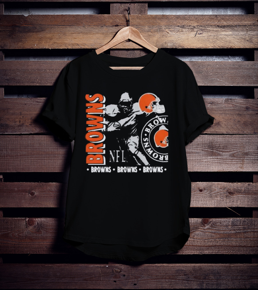 Cleveland Browns NFL Helmet And Player Browns Browns Browns T-Shirt