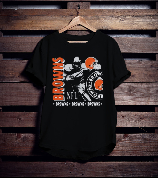 Cleveland Browns NFL Helmet And Player Browns Browns Browns T-Shirt
