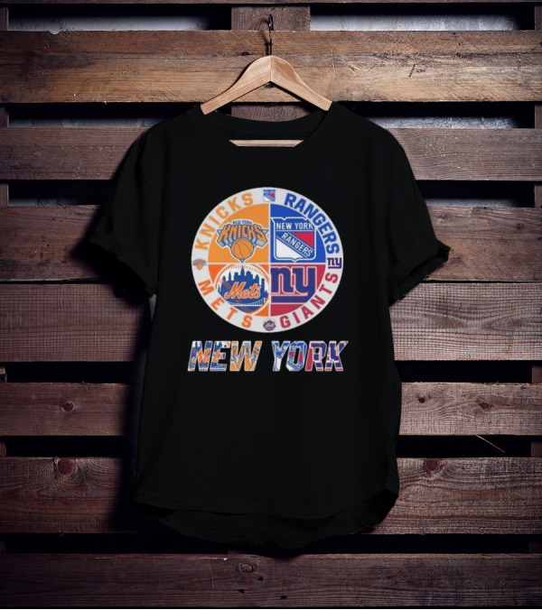 Knicks Rangers Mets Giants New York Proud Fan T-Shirt