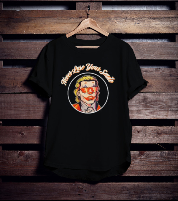 Never Lose Your Smile Retro Sunglasses Character T-Shirt