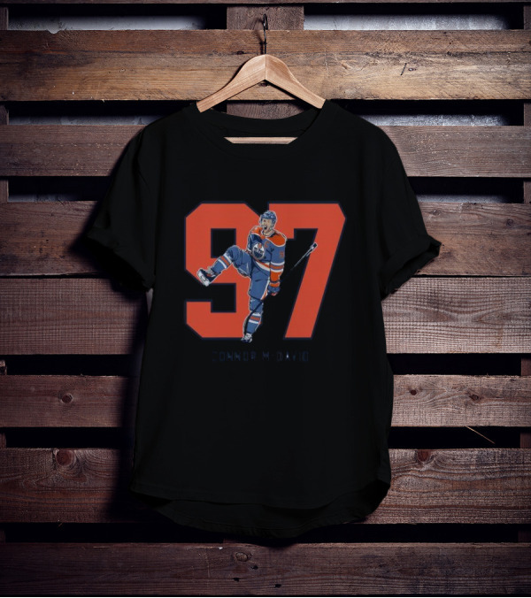 Connor McDavid 97 Edmonton Oilers Hockey Player T-Shirt