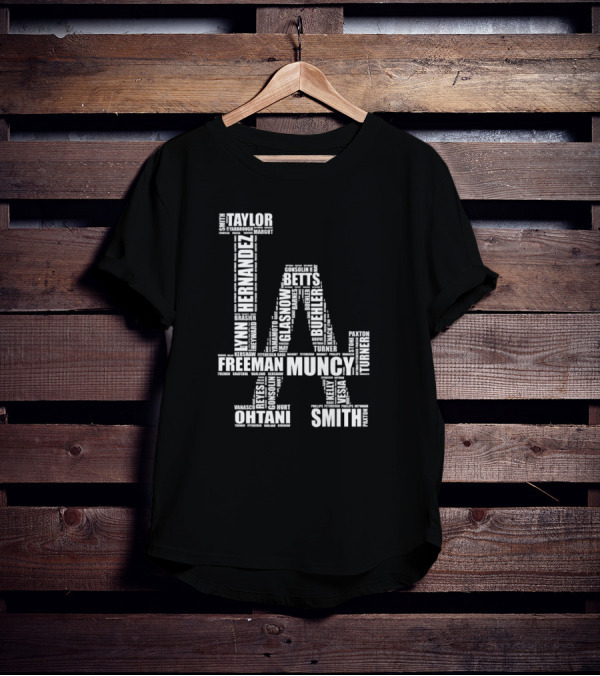 Los Angeles Dodgers LA Player Names Hernandez Betts Muncy Ohtani Smith T-Shirt
