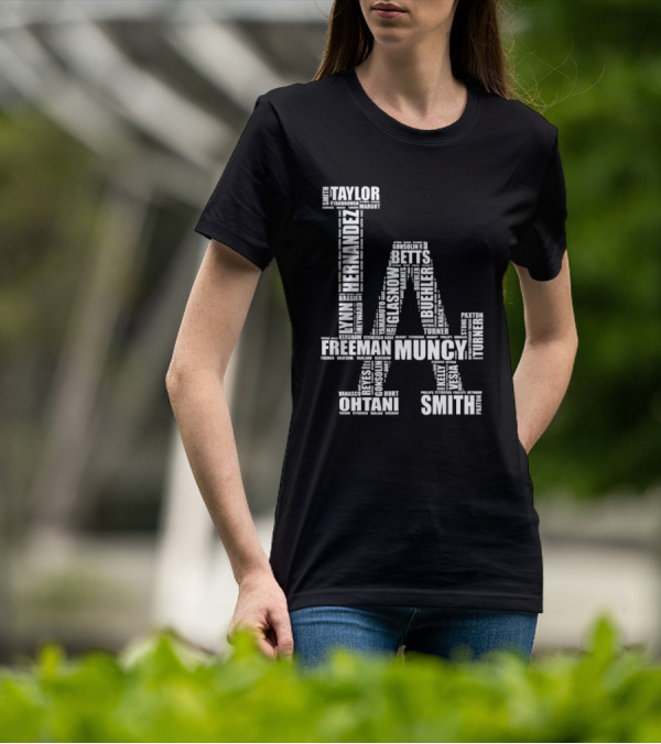 Los Angeles Dodgers LA Player Names Hernandez Betts Muncy Ohtani Smith T-Shirt