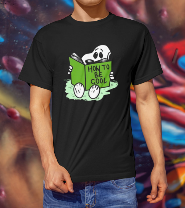 Snoopy Reading How To Be Cool Book Peanuts Comic Strip T-Shirt