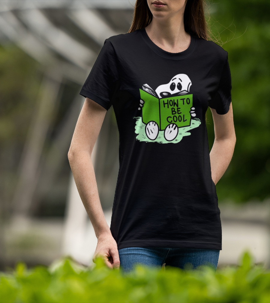 Snoopy Reading How To Be Cool Book Peanuts Comic Strip T-Shirt