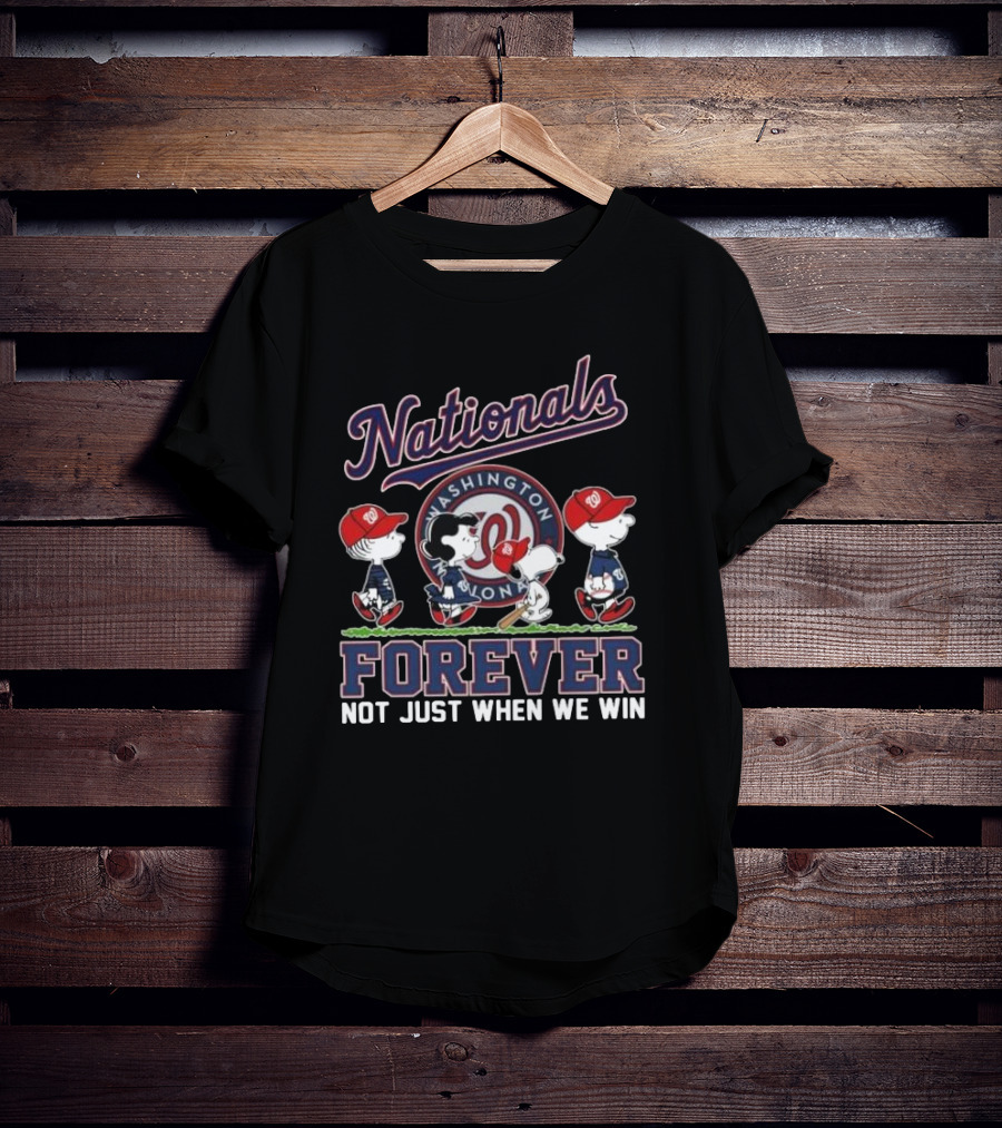 Washington Nationals Snoopy Forever Not Just When We Win Abbey Road Baseball Team Fan T-Shirt