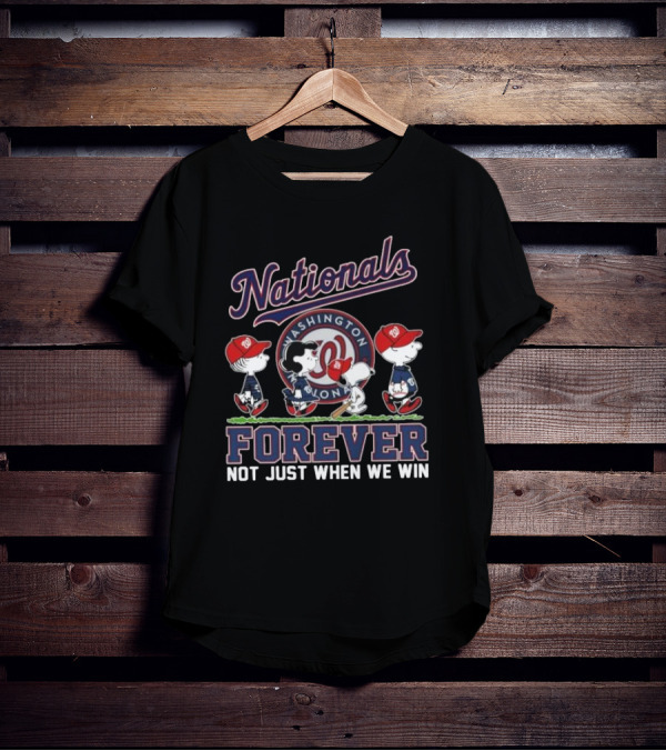 Washington Nationals Snoopy Forever Not Just When We Win Abbey Road Baseball Team Fan T-Shirt