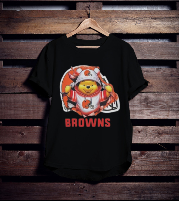 Pooh Cleveland Browns Football Team T-Shirt