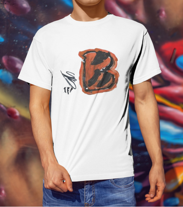 Jermaine Burton Cincinnati Bengals Paint Tri-Blend B T-Shirt