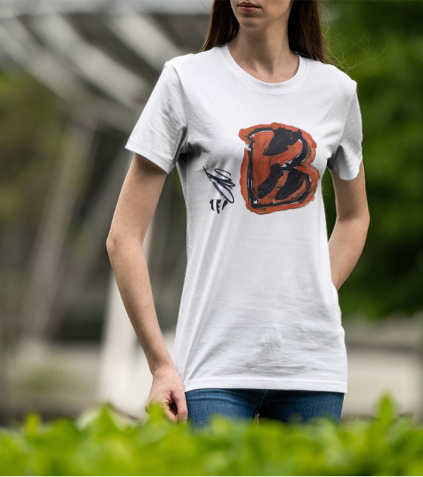 Jermaine Burton Cincinnati Bengals Paint Tri-Blend B T-Shirt