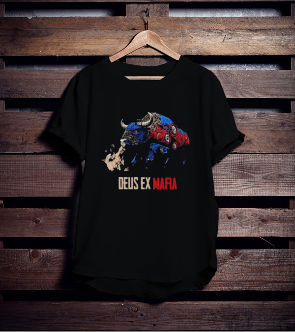 Buffalo Bills Deus Ex Mafia Charging Buffalo T-Shirt